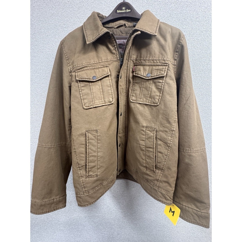 Levis Jacket Mens Medium Quilted Lined Utility Trucker Canvas Workwear NEW W/TAG